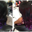 Ombré Roxo + Modelagem Natural