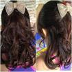 Penteado infantil, cachos simples, preso em cima. #penteado #infantil