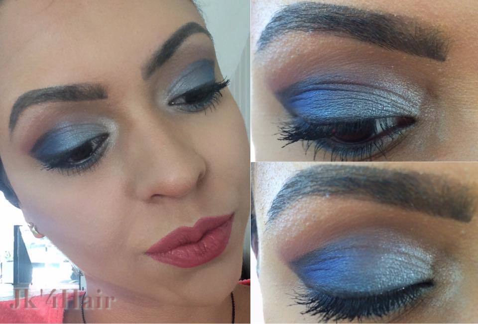 Degradê de azul, linda e marcante... #make #azul #linda #loucaspormaquiagem  maquiagem cabeleireiro(a) maquiador(a) designer de sobrancelhas micropigmentador(a)