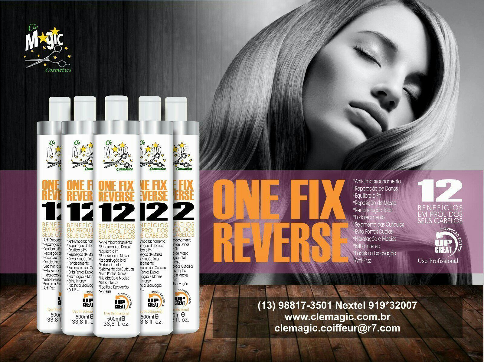one Fix Reverse - S.O.S de Grande Impacto da CleMagic Cosmetics outros distribuidor(a) cabeleireiro(a) designer de sobrancelhas