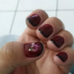 Francesinhas negras com arte nail