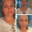 Modelo Cristiane.
Preparação de Pele com base Pan Stick diluída com Hidratante.