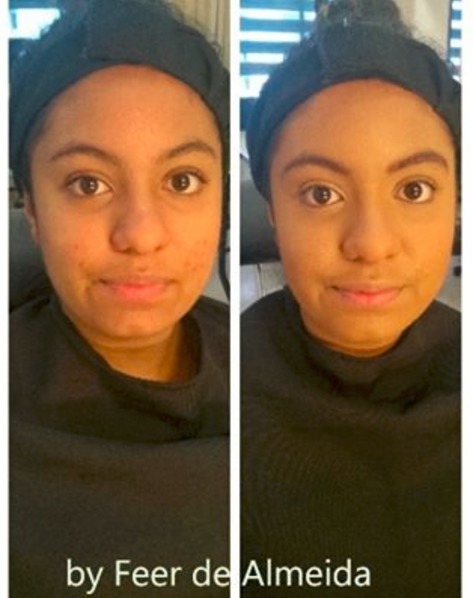 Modelo Nadine.
Preparação de pele com contorno, iluminador, blush e correção de sobrancelhas. maquiagem maquiador(a) designer de sobrancelhas consultor(a)