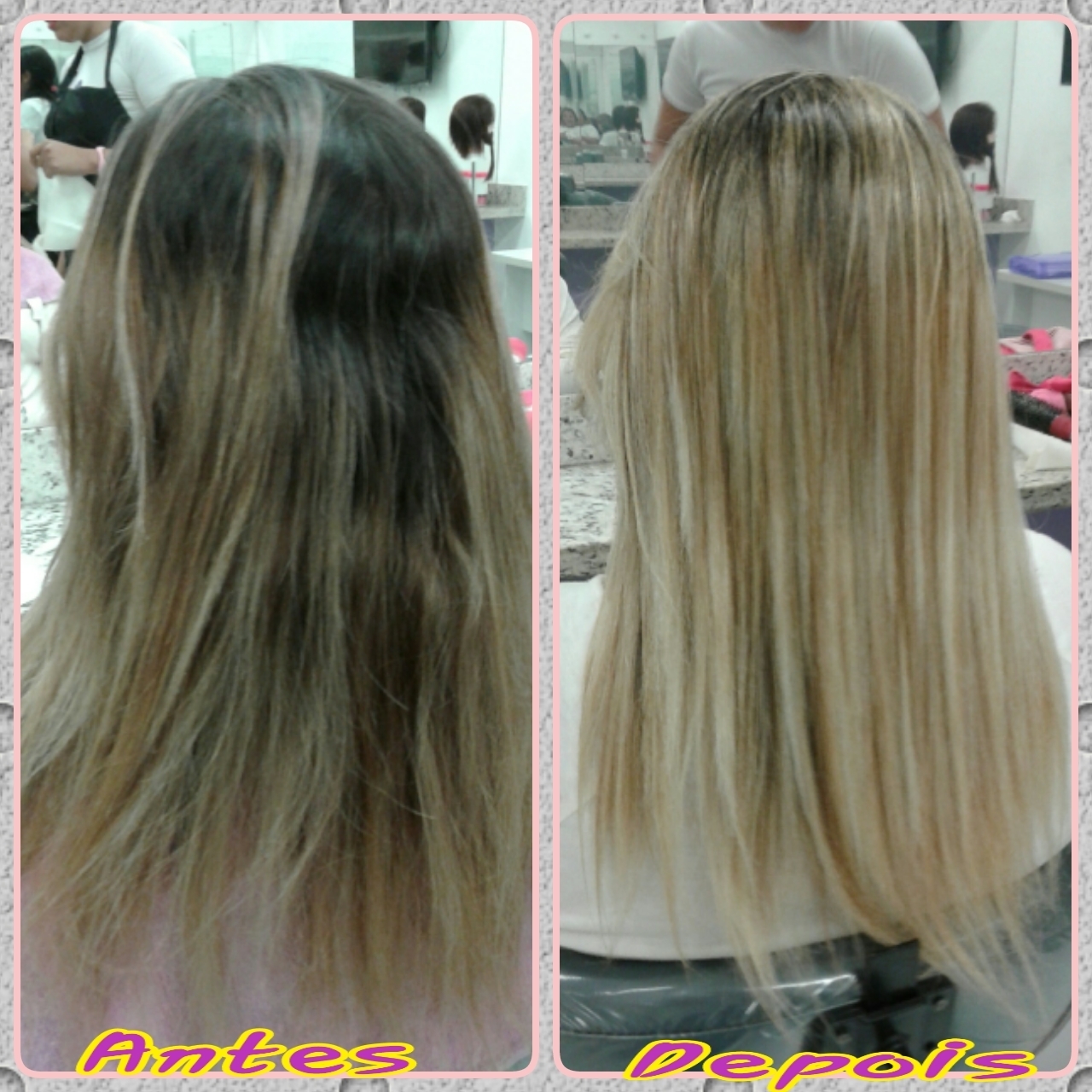 Procedimento de Mechas, Realizados na Tôca .  cabelo auxiliar cabeleireiro(a)