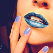 Boca Azul com Glitter #glitter #bocaazul 