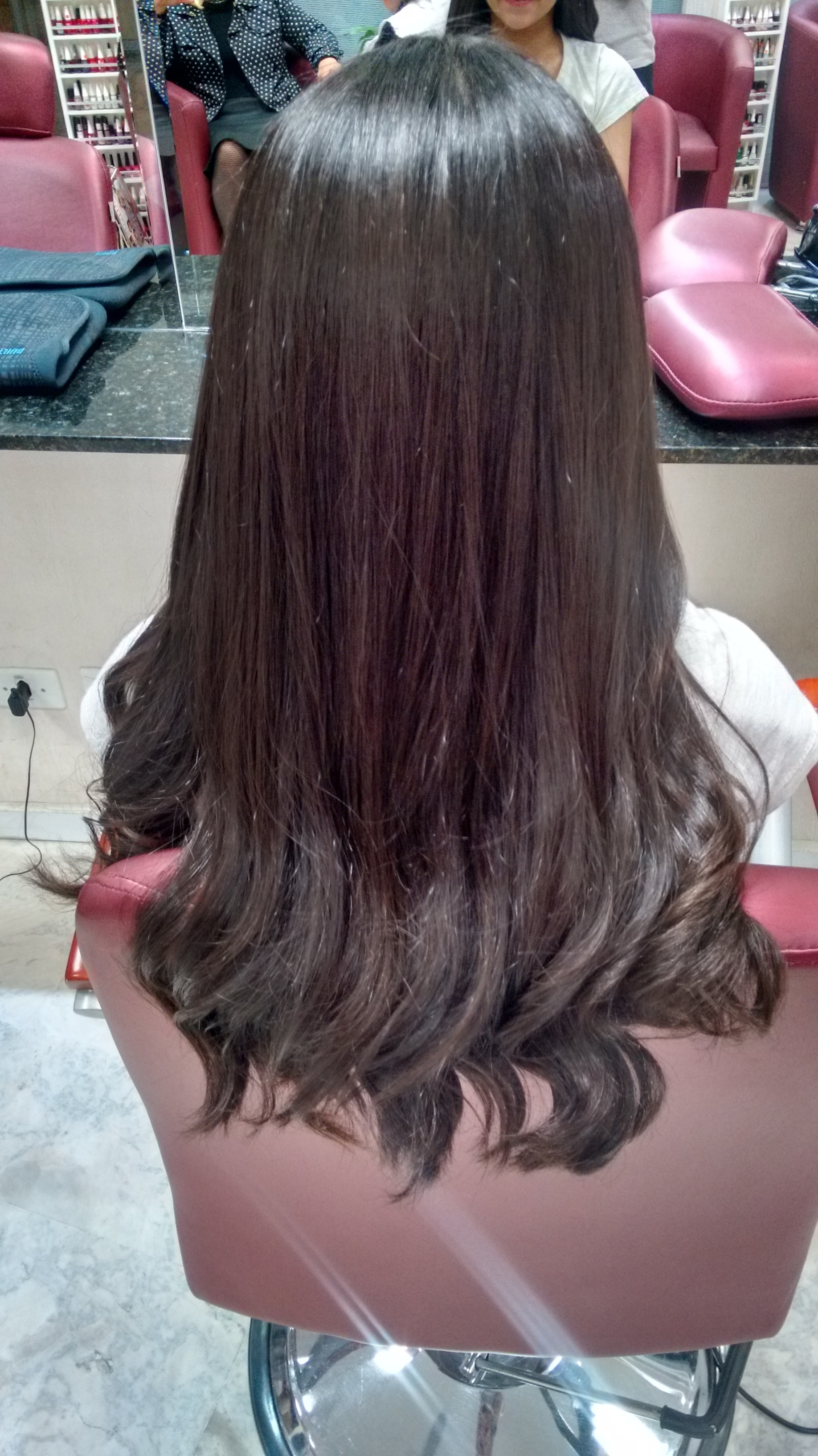 Depois do Botox (sem formol). Apenas escovado e pranchado. cabelo cabeleireiro(a) barbeiro(a) designer de sobrancelhas