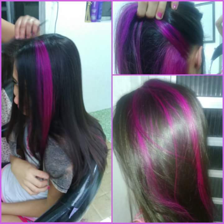 violet colored hair cabelo cabeleireiro(a) designer de sobrancelhas