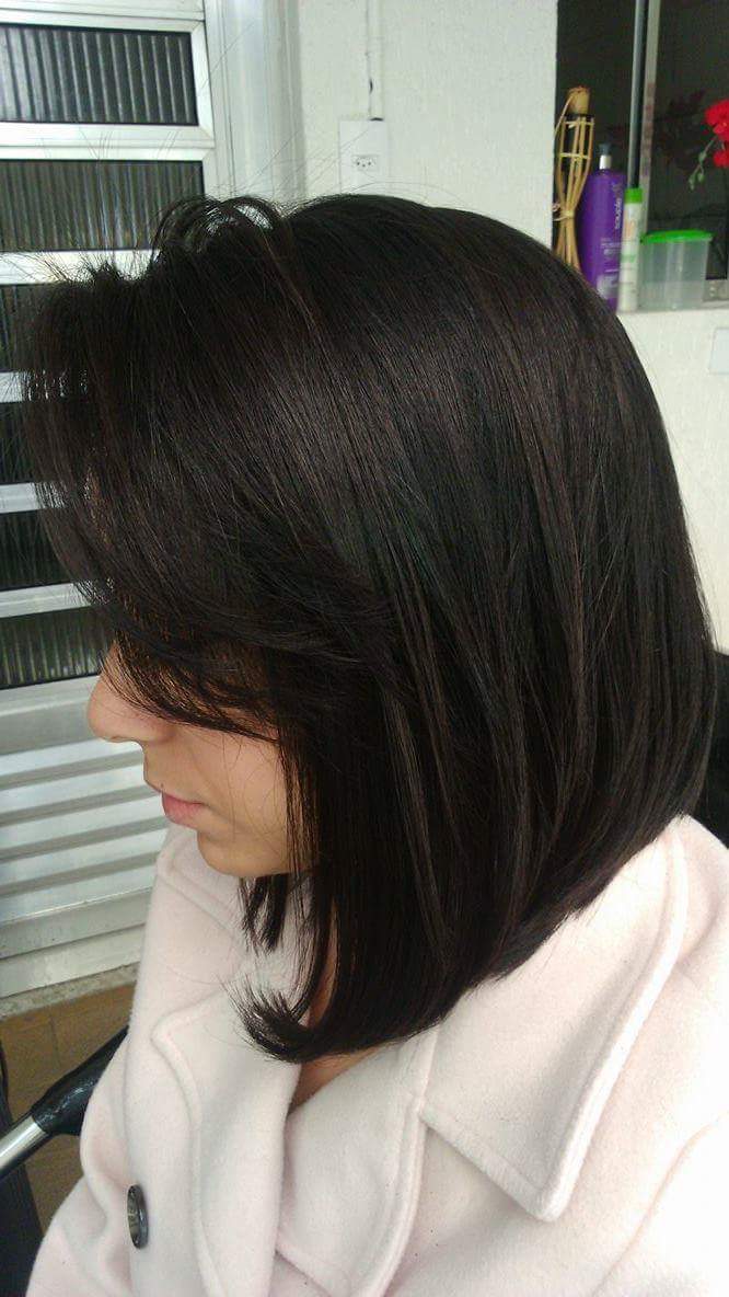 Progressiva 3D e corte chanel  cabelo cabeleireiro(a) designer de sobrancelhas