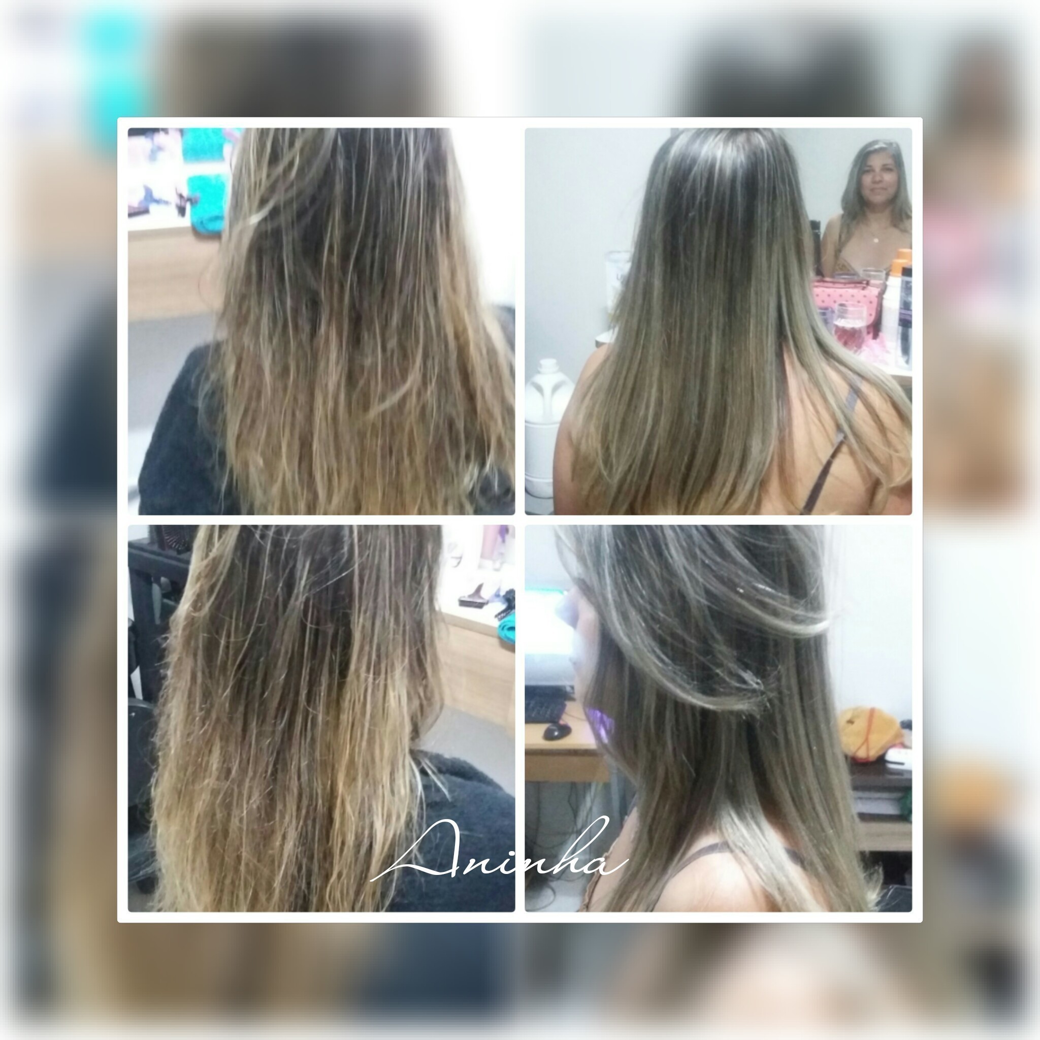 Luzes e escova  cabelo cabeleireiro(a) designer de sobrancelhas maquiador(a)