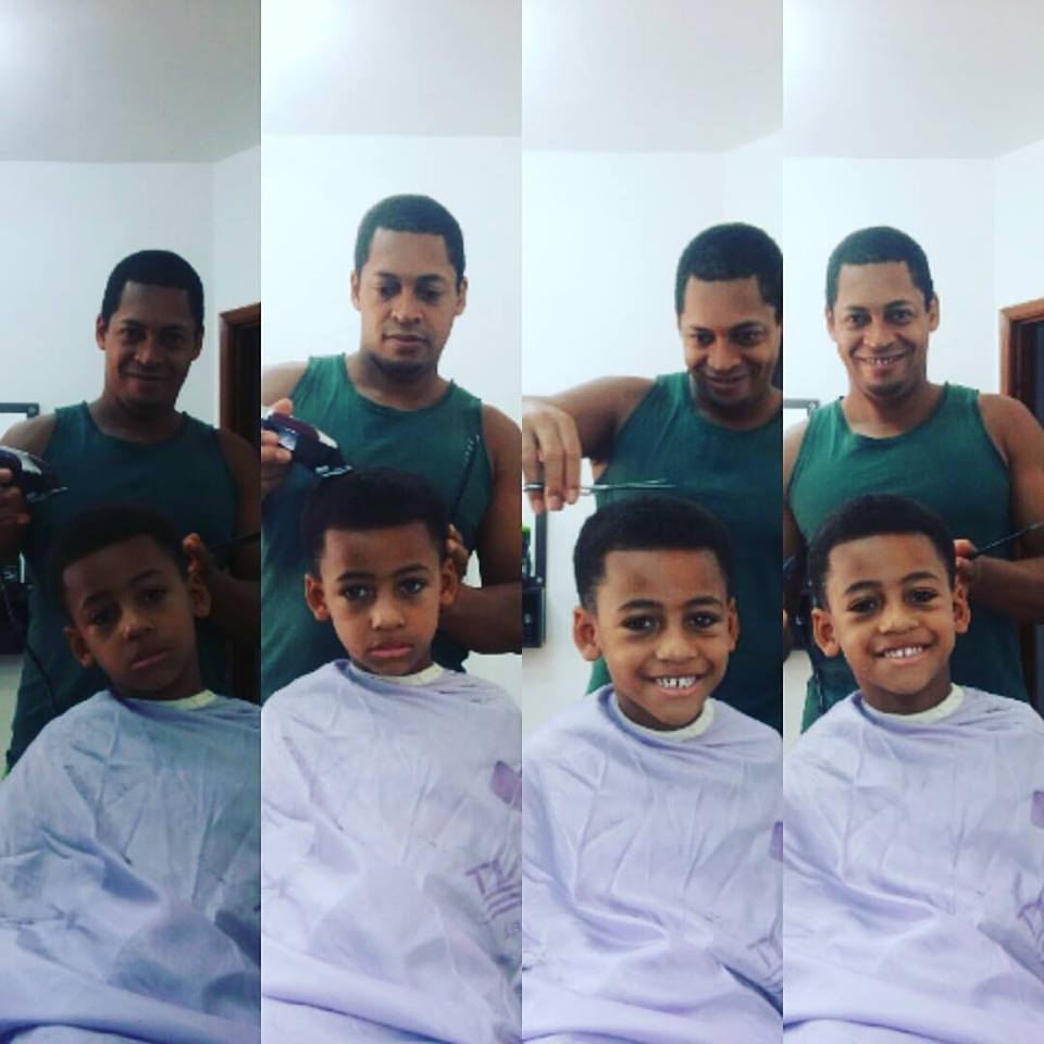 Cortando o cabelo do meu filhote lindo! cabelo cabeleireiro(a)