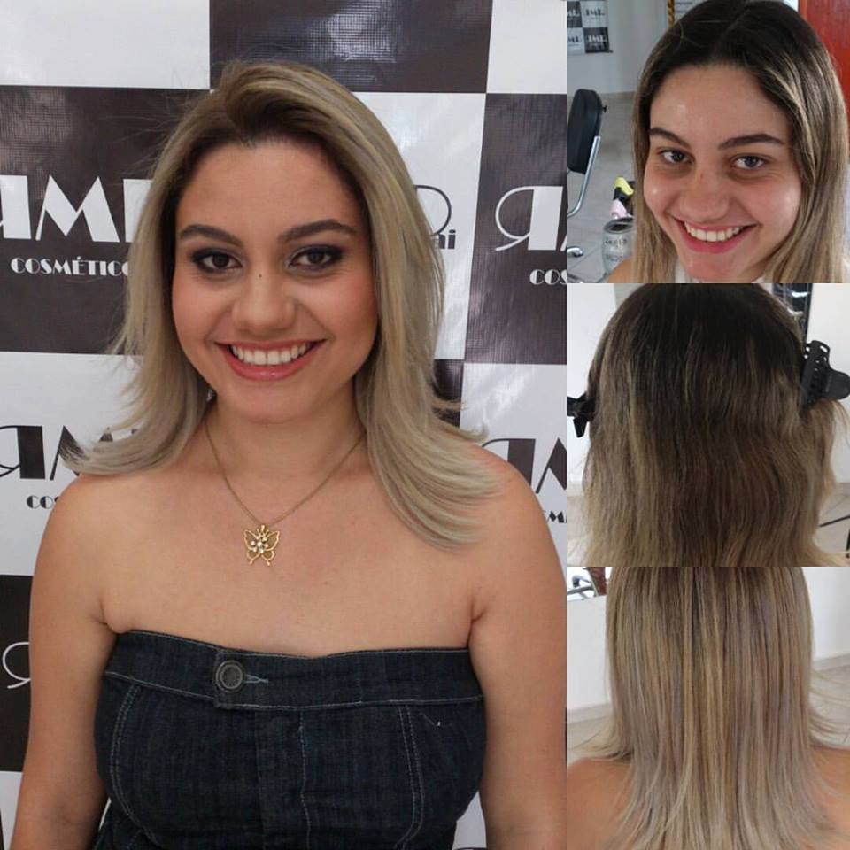 Cabelos e maquiagem.  #cabelosloiros #mechasslice #maquiagem  cabelo