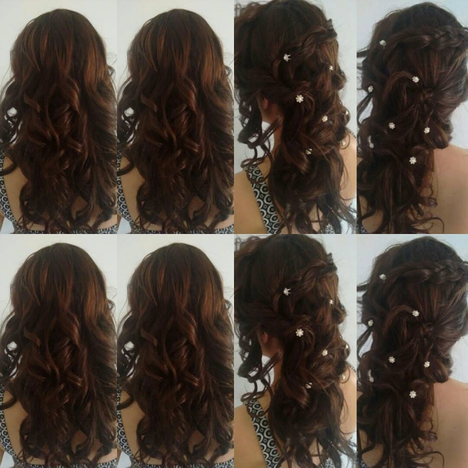 Ondulação e penteado, versão de trança romana. #penteados #trança #cabelosondulados #messyhair cabelo