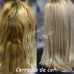 Este cabelo foi corrigido com coloração 11.11 + corretor azul + matização. Ficou ótimo. 