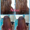 Antes e depois da selagem de fios.