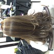 Mechas douradas, progressiva e corte