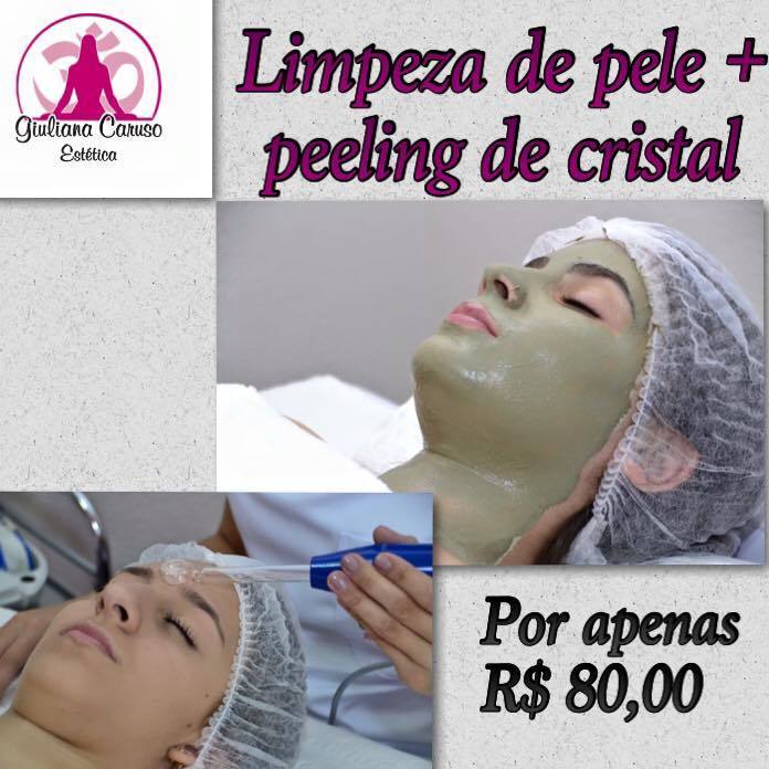 Limpeza de pele e peeling de cristal estética esteticista designer de sobrancelhas
