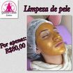 Limpeza de pele finalizada com máscara de ouro.