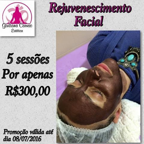 Rejuvenescimento facial, finalizado com máscara de cafe e cacau estética esteticista designer de sobrancelhas