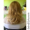 Corte em camadas com escova modelada. 