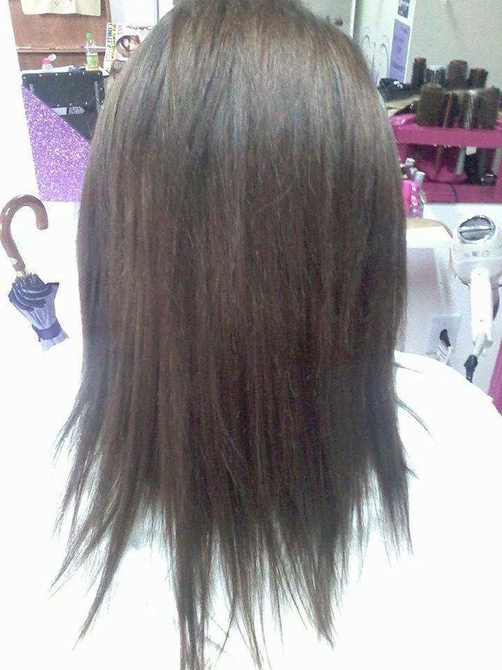 Mega Hair queratinado. Antes cabelo