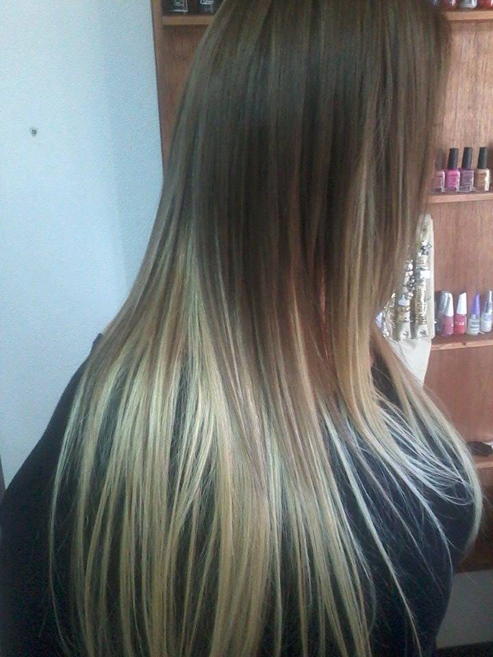 Mega Hair queratinado depois. cabelo