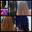 Descoloração e coloração Roxo Violeta cabelo Afro #AfroHair #Cabelocoloridos #cacheadas