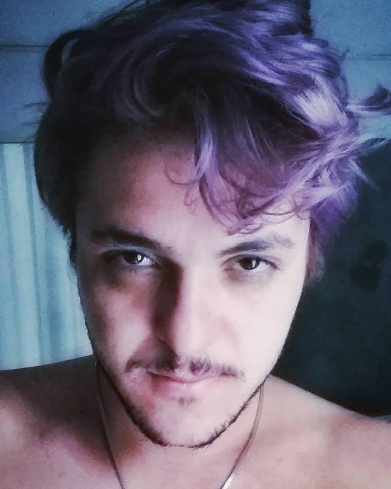 Cabelo lilás para José Bastos #lilachair #dyedhair cabelo estudante (cabeleireiro)