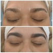 Pêlos brancos...Antes e depois com tinta para sobrancelha!