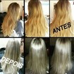 Transformação: luzes acizentadas #reflexo  #loiros #hair