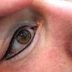Micropigmentação de olhos superior e inferior.