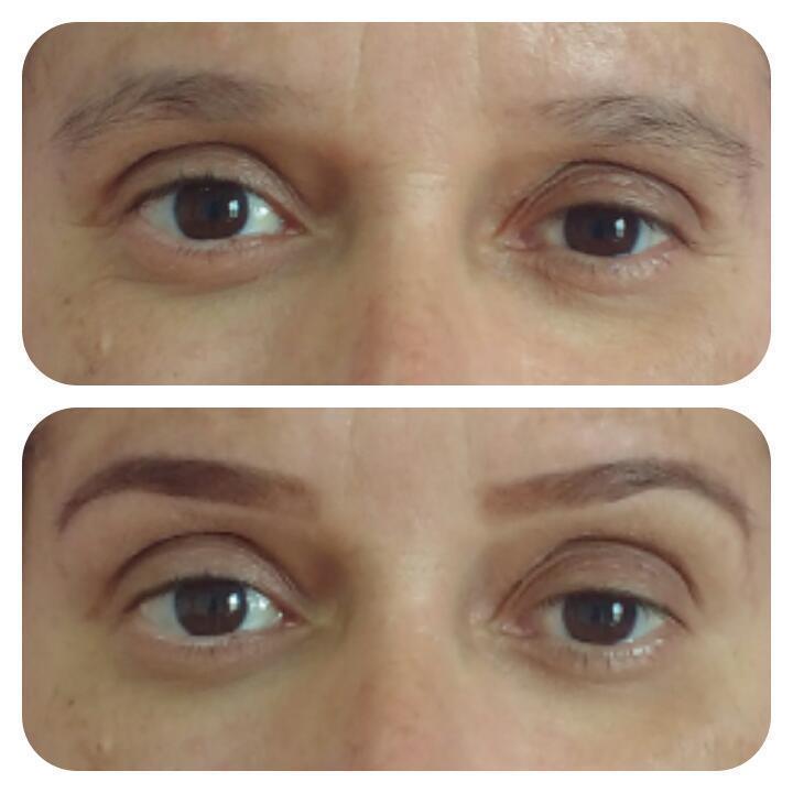 Antes /depois Design de sobrancelhas com henna  outros esteticista micropigmentador(a) designer de sobrancelhas depilador(a)