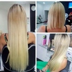 Antes e depois... Alongamento mega hair fio a fio em queratina.