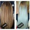 Antes e Depois. Cor e Alongamento tecnica fio a fio em queratina.