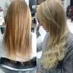 Antes e Depois. Alongamento mega hair tecnica fio a fio em queratina.
