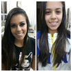 Antes e depois, tecnica cut crease aberto em tons de azul