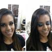 Antes e depois, tecnica cut crease aberto em tons de azul, make olhos abertos e fechados