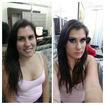 Antes e depois olho tudo em azul