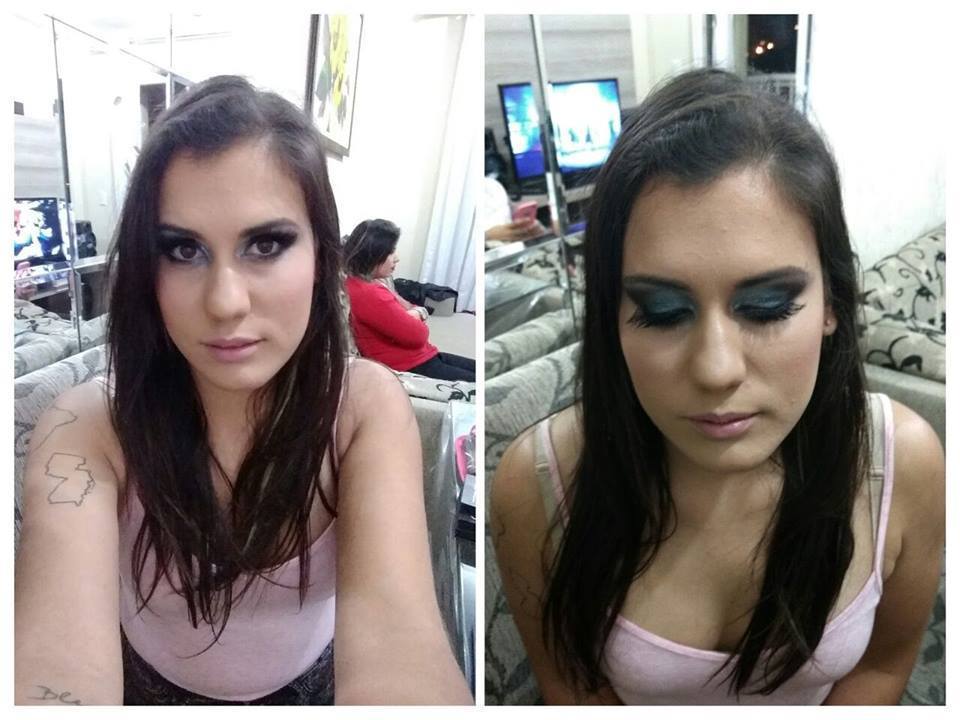 Olho tudo em azul, olhos abertos e fechados maquiagem maquiador(a) designer de sobrancelhas