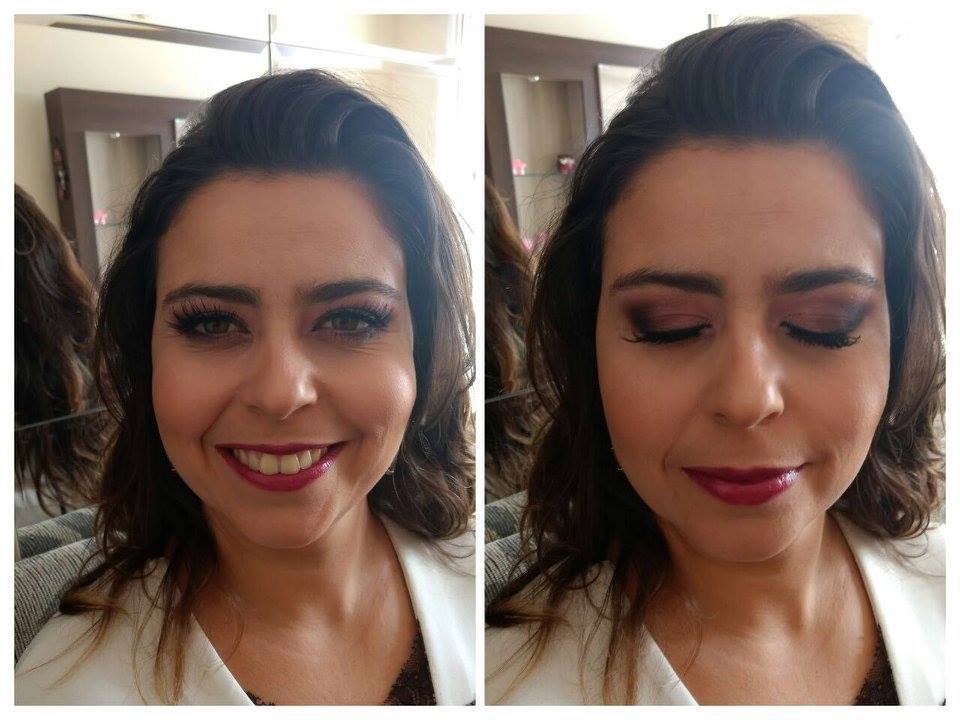 Make marsala olhos abertos e fechados.  maquiagem maquiador(a) designer de sobrancelhas