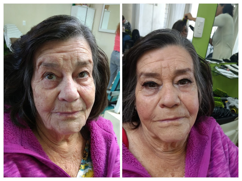 Pele madura suave maquiagem maquiador(a) designer de sobrancelhas