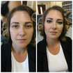 Antes e depois esfumado sem marcação em tons neutro e perolado