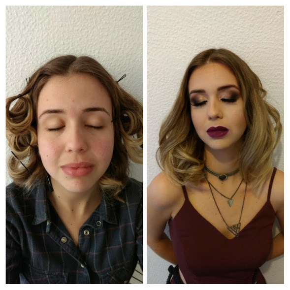 Formanda esfumado sem marcado em tons de nude olhos fechados maquiagem maquiador(a) designer de sobrancelhas