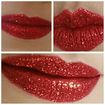 Testando batom com glitter