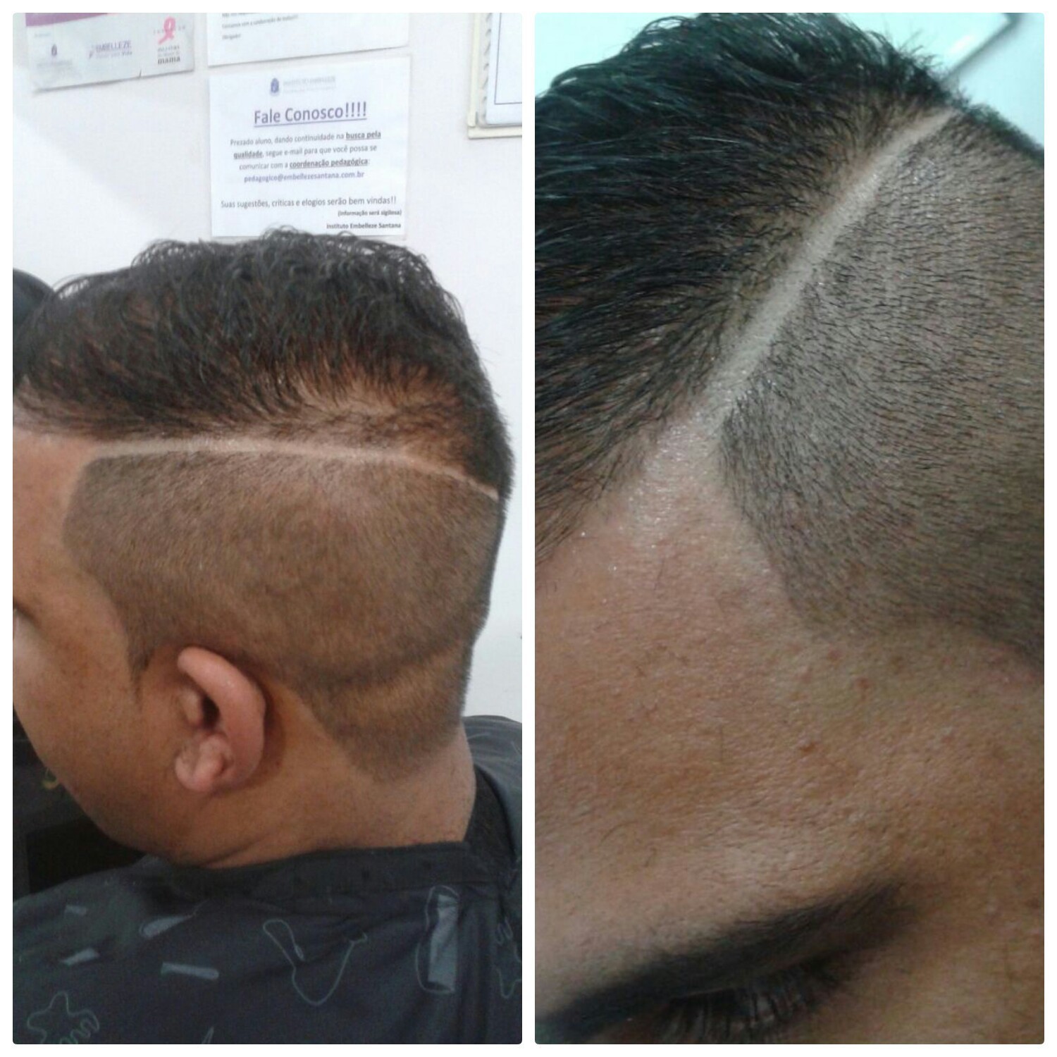 Corte com razor lateral cabelo barbeiro(a)