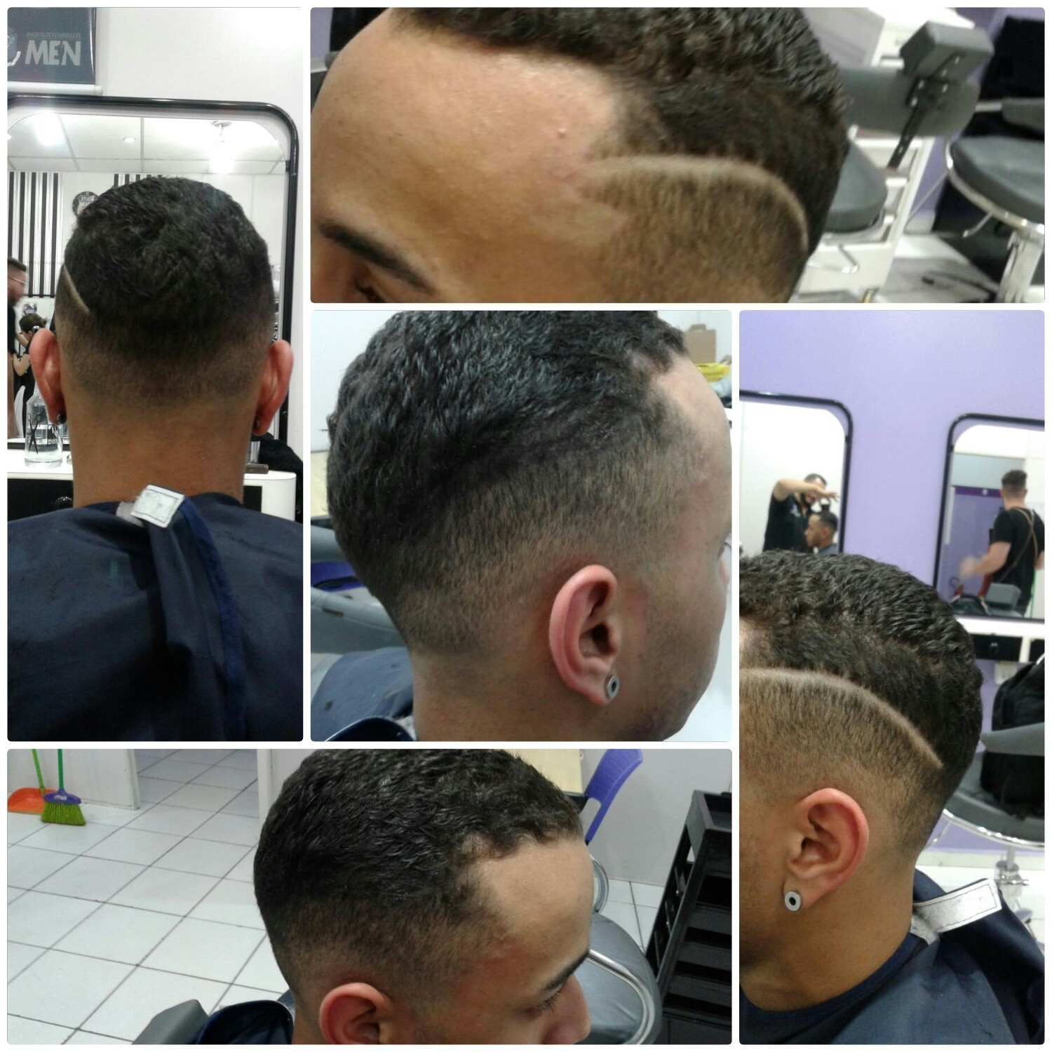 Corte degrade com razor lateral. cabelo barbeiro(a)