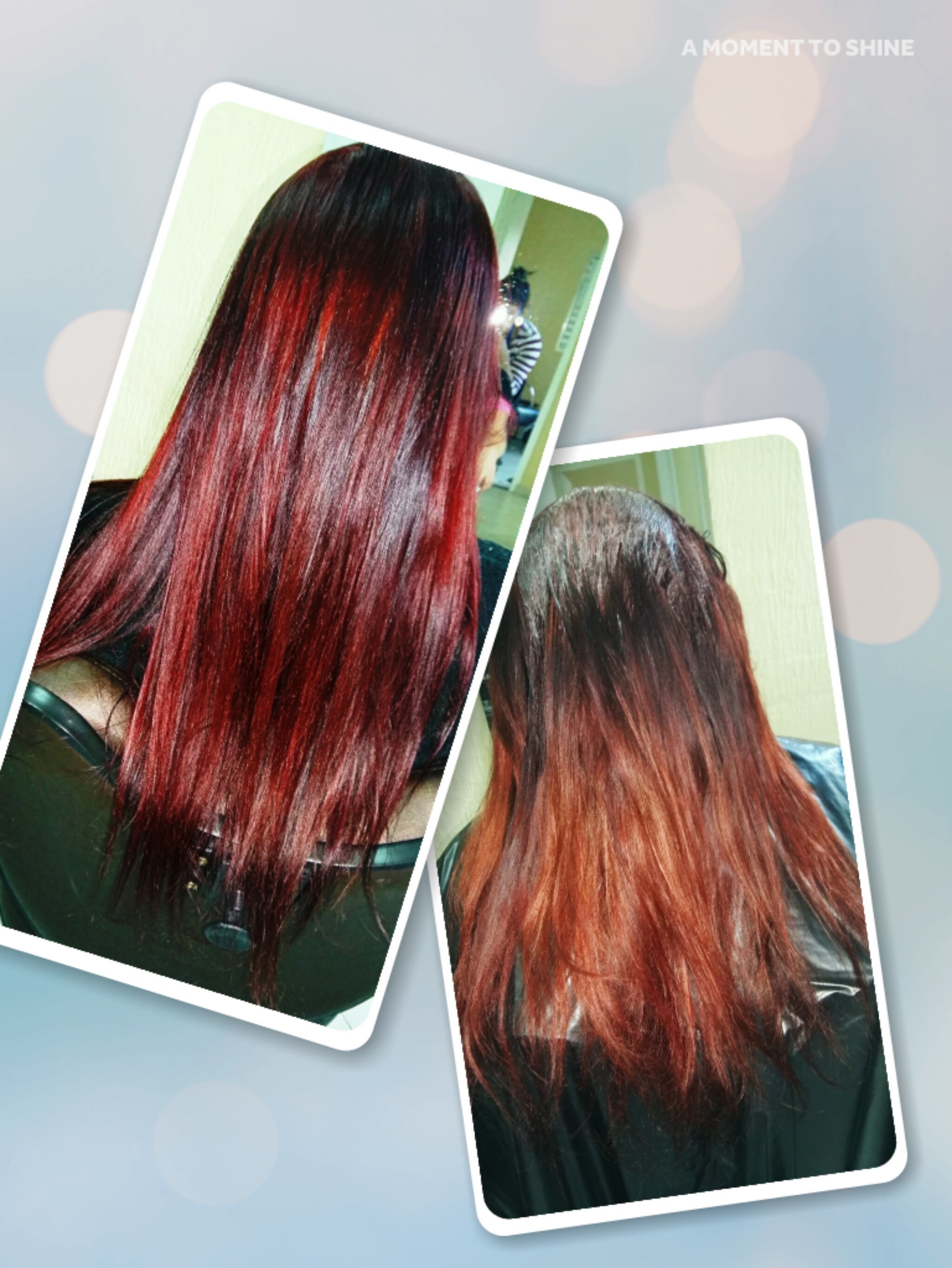 Correção de cor. 
Do laranja ao vermelho intenso! *-*
#ilovehair #amooquefaço #redhair #redhead  cabelo maquiador(a) cabeleireiro(a)