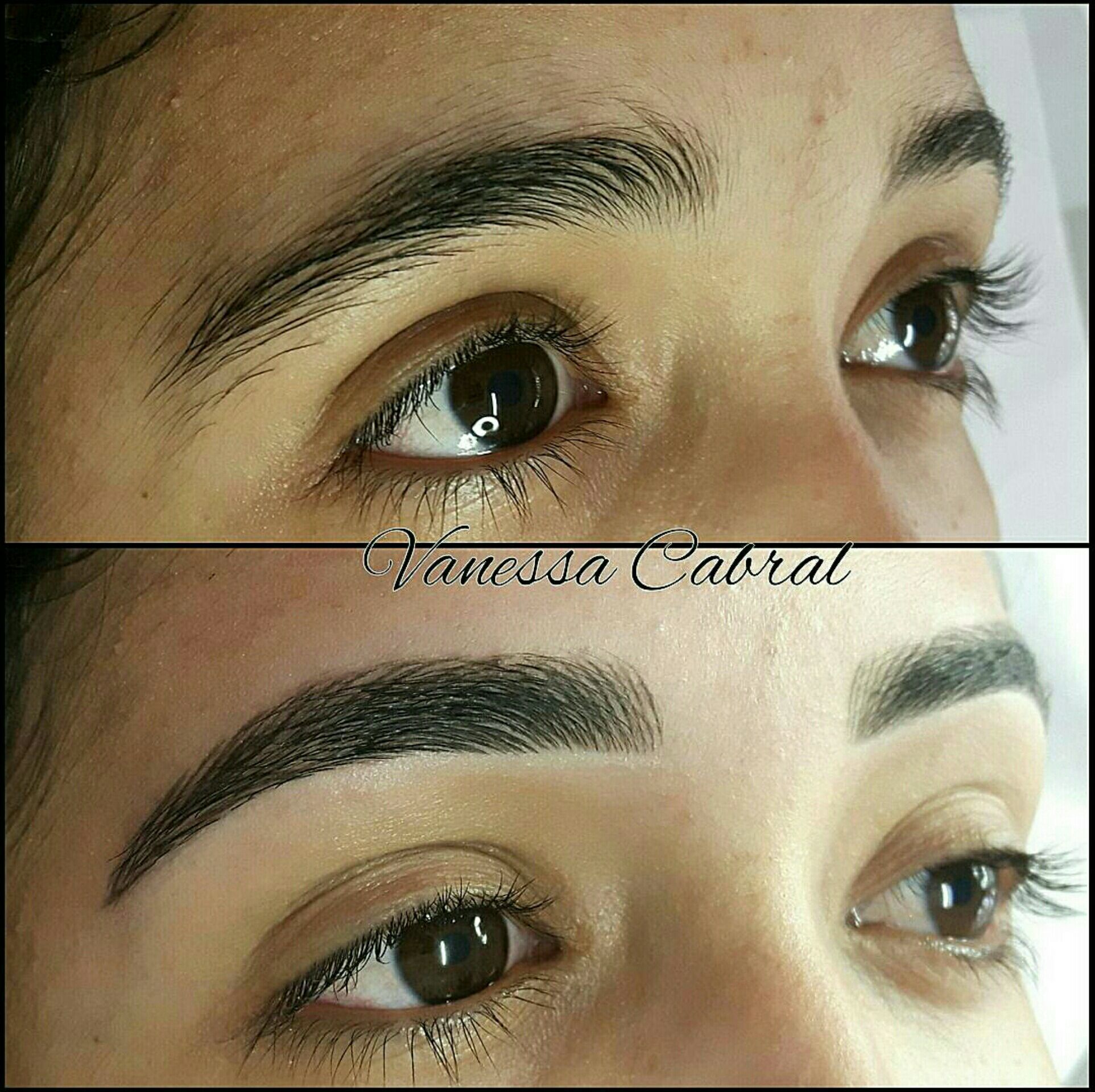 Desing + acabamento fio a fio feito com lápis Dermográfico! 💜👀💜 outros micropigmentador(a) designer de sobrancelhas