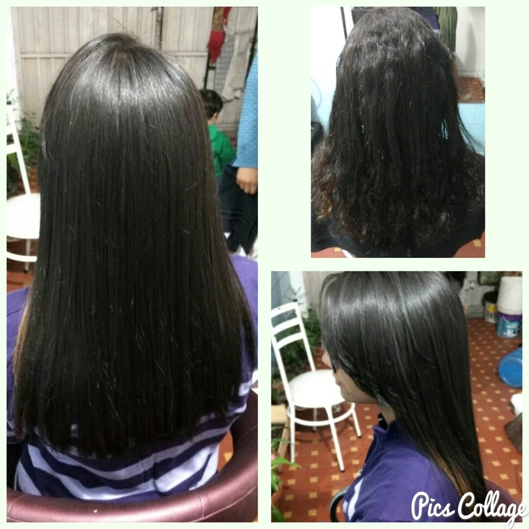 Progressiva + Corte de Franja cabelo auxiliar cabeleireiro(a)