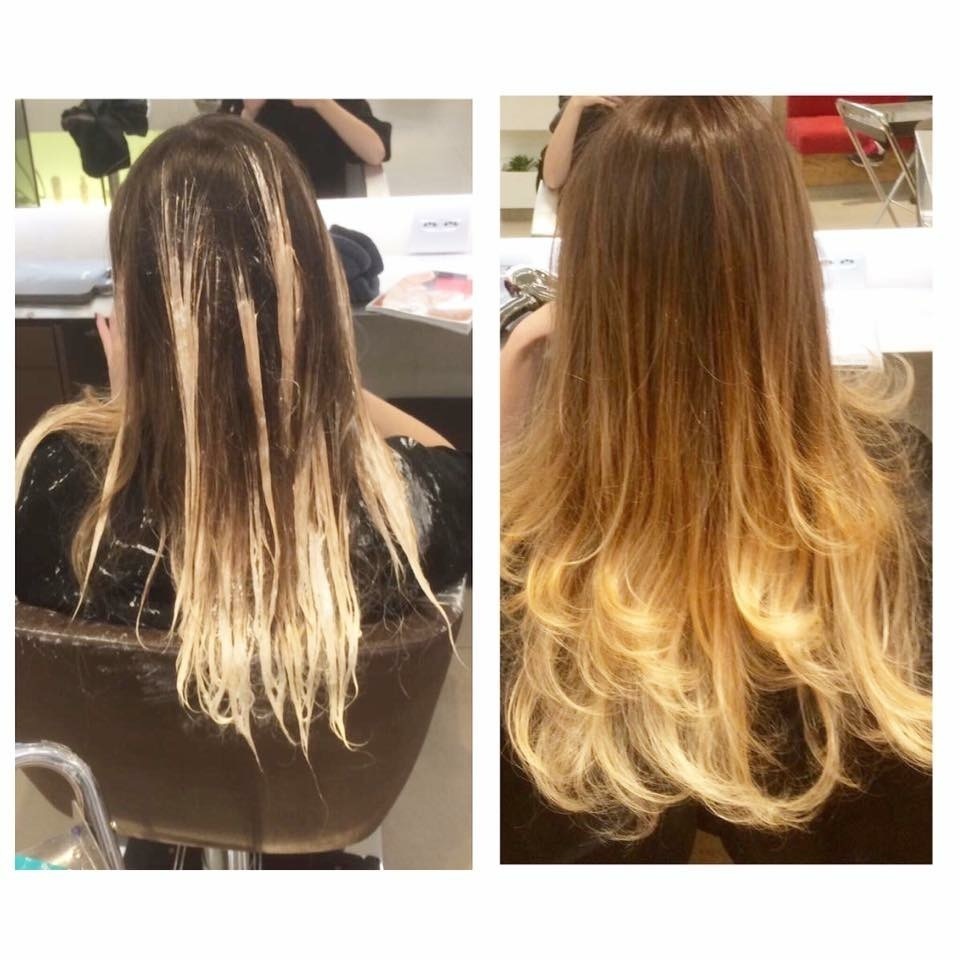Ombré hair feito com Wella Free Lights, sem uso de papel. cabelo auxiliar cabeleireiro(a)