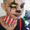 Maquiagem com tema de circo para feira cultural